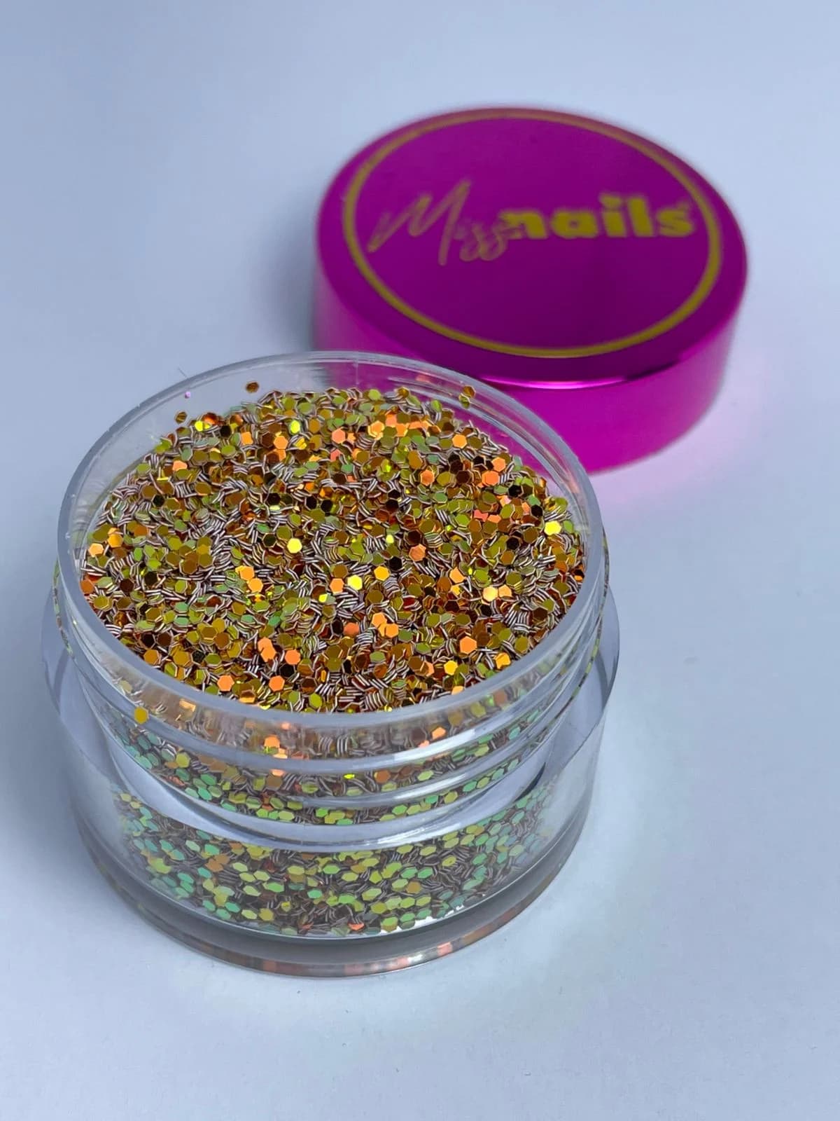 Glitter cola de sirena dorado holográfico #2106
