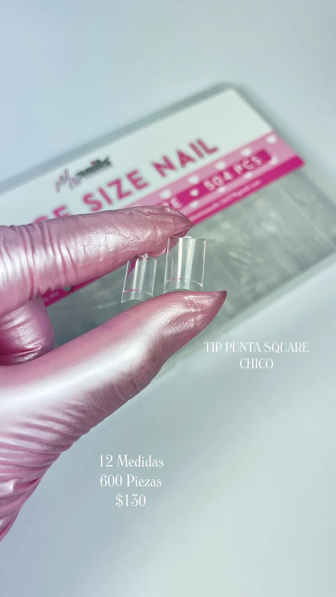 Tip punta square chico Miss Nails