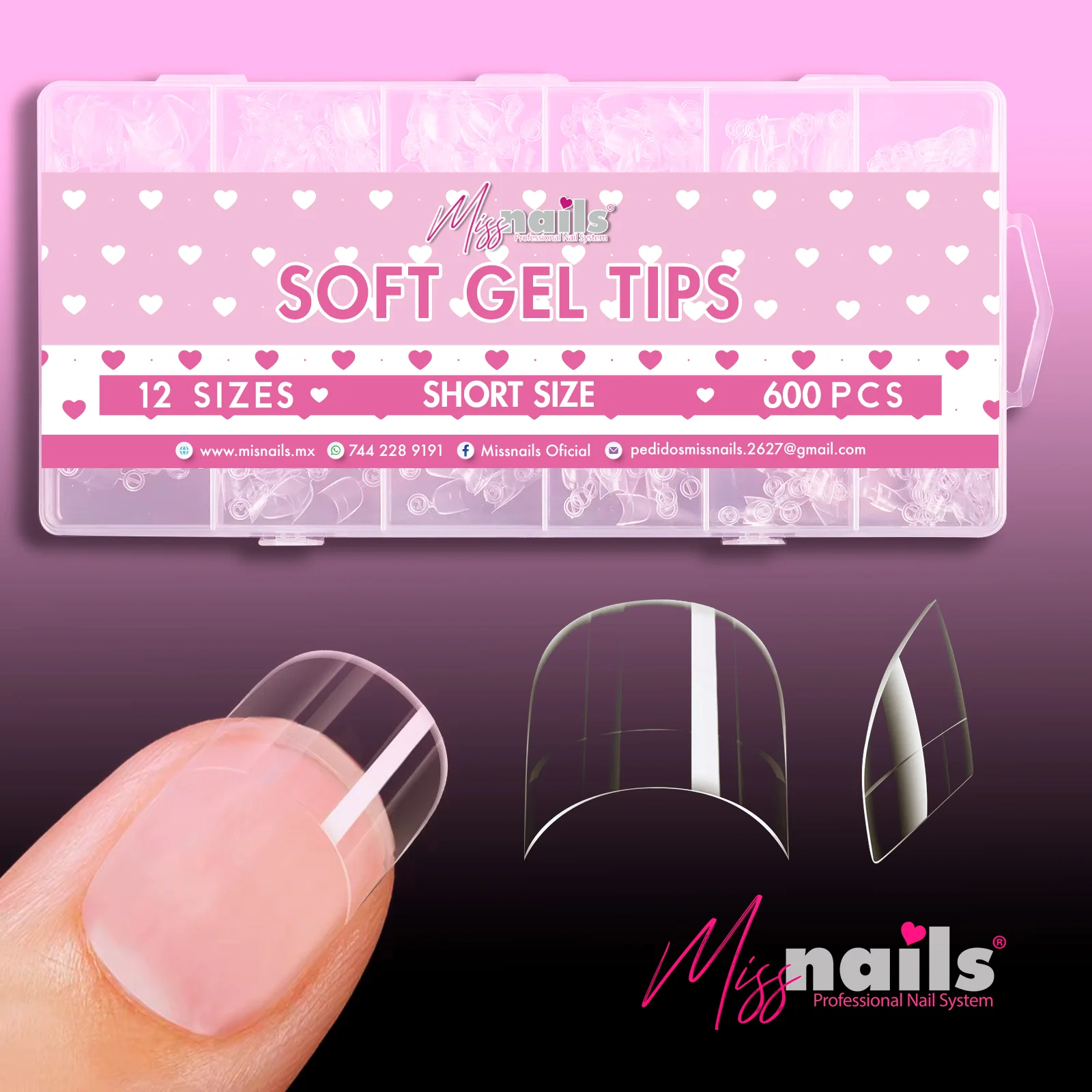 Tip Short Oval Miss Nails
