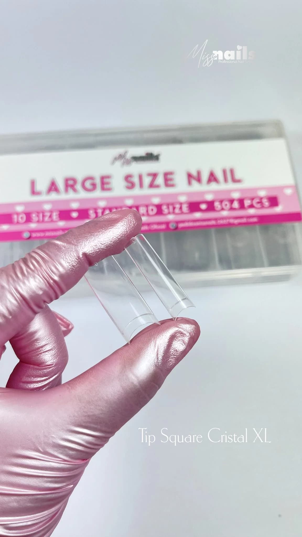 Tips square cristal XL Miss Nails