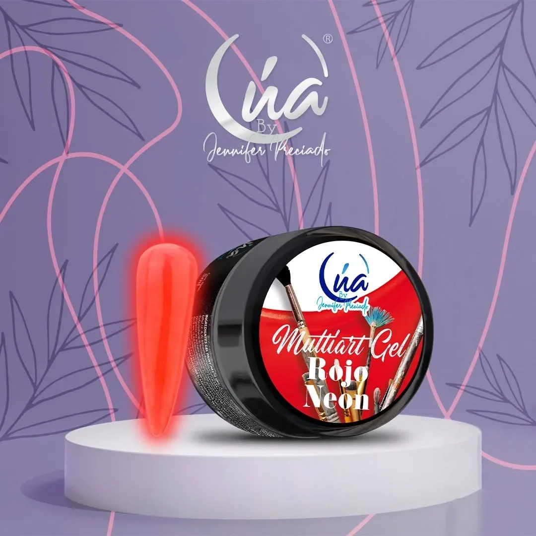 Multtiart Gel Rojo Neón
